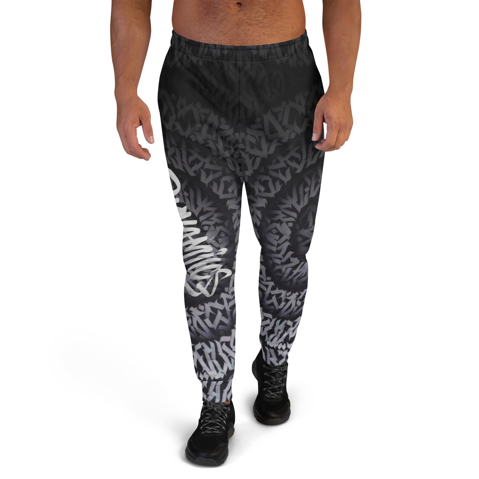 Abstract Comic Bubble Graffiti Print Men's Joggers