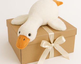 Ganso de peluche: Pato blanco suave de 48 cm para decoración infantil