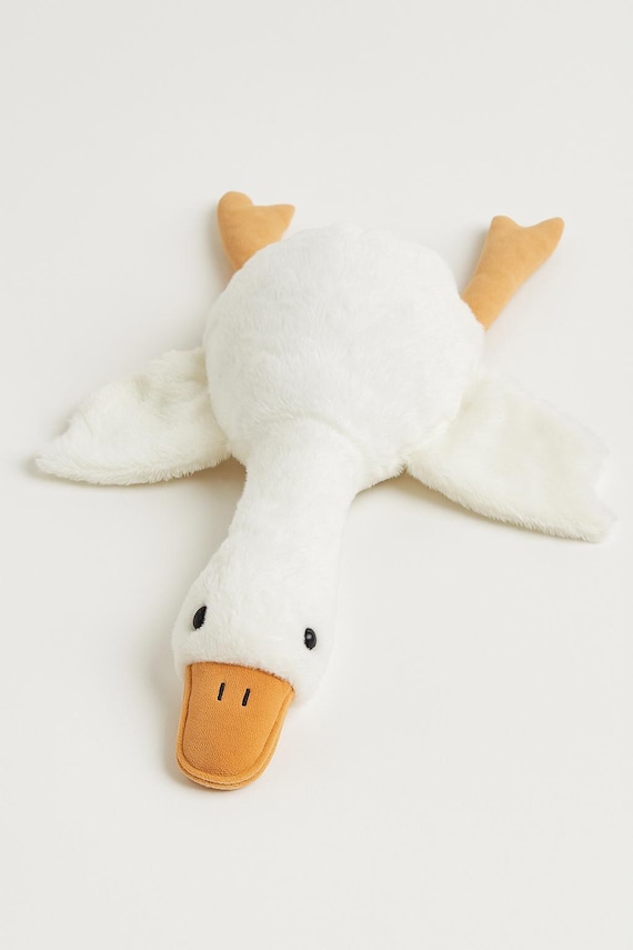Peluche De Ganso Cisne Con Corona Dorada – Felpa Corta De 25 Cm, Suave Y Acurrucable, Ideal Como Cojín O Decoración De Habitación Infantil, Regalo De Cumpleaños Para Niños