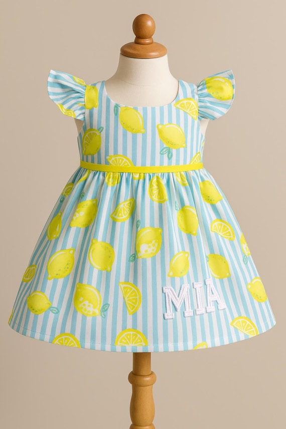 sachin and babi light blue dress Lemon Embroidery Stripe Dress - Sale main image 0