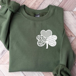 Irish Clover Sweatshirt, Irish Shamrock Sweater, St Patricks Day Tshirt, St Patricks Day Tee,Saint Patricks Day,Womens St Patricks Day Shirt