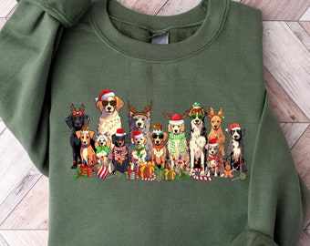 Sudadera navideña para perros, suéter para amantes de los perros, suéter navideño, camisa navideña, regalo navideño para perros, lindo regalo para amantes de los perros, camisa para mamá de perros