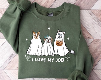 Halloween-hondsweater, Halloween-sweater, Halloween-sweater, spooktrui, spookhondshirt, dierenvriend cadeau, retro Halloween