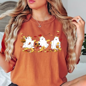 Retro Pooh Ghost Halloween Shirt, Winnie The Pooh Halloween Shirt, Spooky Season Shirt, Pooh Shirt, Cute Fall Shirt, Halloween Women&#39;s Shirt