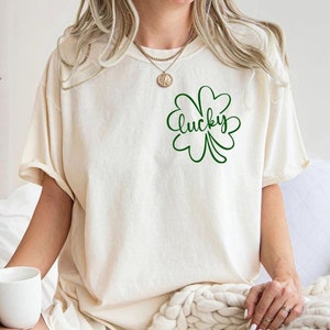 Irish Lucky Clover Shirt,Irish Shamrock Sweater,St Patricks Day Tshirt,St Patricks Day Shirt,Saint Patricks Day,Womens St Patricks Day Shirt