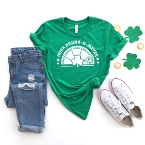 Irländsk Drunk O Meter-t-shirt, rolig St Patricks Day-tröja, irländska älskare och St Patricks Day, 90-tals Y2K-tröjor, St Patricks Day- och pubtröja, öltröja bild 4
