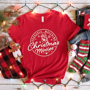 Christmas Movie Watching Shirt, Hallmark Christmas Movies Sweatshirt, Christmas Party Movies Outfits,Matching Christmas Tee,Movie lover Gift
