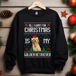 Christmas Golden Retriever Sweatshirt, Golden Retriever Owner Christmas Gift, Ugly Christmas Dog Shirt, Christmas Sweater, Holiday Sweater