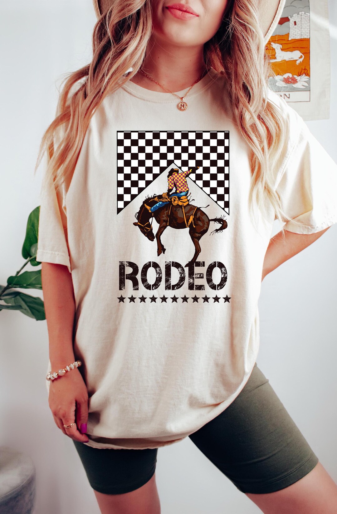 Western Rodeo Graphic Round Neck T Shirt main image 1