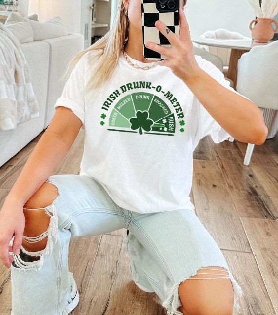 Irish Drunk O Meter Tshirt,Funny St Patricks Day Shirt,Irish Lovers and St Paddys Day,90's Y2k Shirts,St Patricks Day & Pub Shirt,Beer Shirt