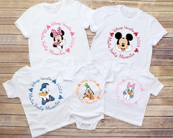 Retro Disney Family Trip Making memories together 2024 shirt, Disney shirt for groups, Mickey and friend shirt,  Disney matching shirt