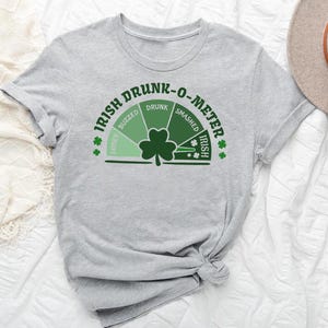 Irländsk Drunk O Meter-t-shirt, rolig St Patricks Day-tröja, irländska älskare och St Patricks Day, 90-tals Y2K-tröjor, St Patricks Day- och pubtröja, öltröja bild 3