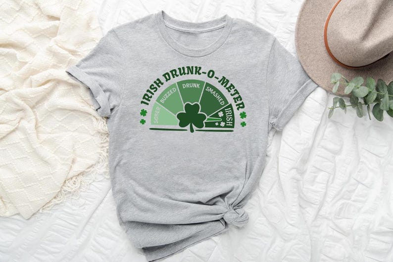 Irländsk Drunk O Meter-t-shirt, rolig St Patricks Day-tröja, irländska älskare och St Patricks Day, 90-tals Y2K-tröjor, St Patricks Day- och pubtröja, öltröja bild 3
