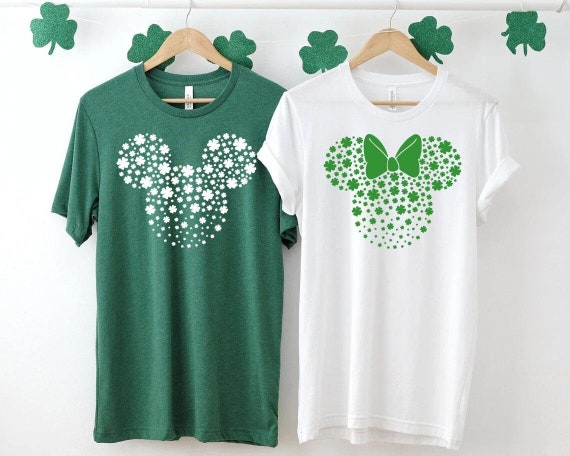 Mickey & Minnie St Patrick's Day Shirt, Disney Mickey Minnie Shamrock Tshirt, Disney Family Shirt, Disneyland St Patricks Shirt, Irish Shirt