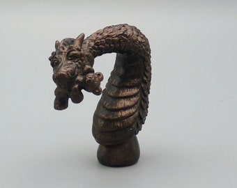 Bastian and Teddy - Dark Copper Finished Resin Dragon Sculpture