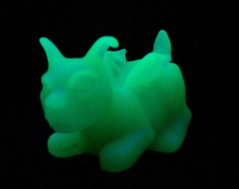 Glowing Green Puppercabra - Resin Creature Sculpture