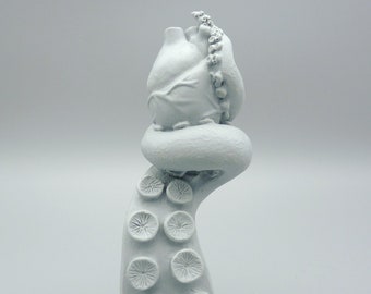 Embrace of the Deep - Unpainted Gray Resin Tentacle