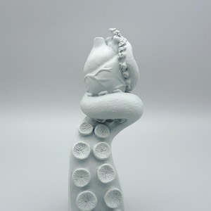 Embrace of the Deep - Unpainted Gray Resin Tentacle