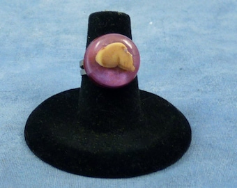 Encapsulated Skull Specimen Ring, Handmade Biology Jewelry