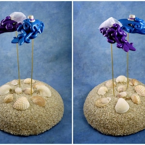 Cuttlefish Wedding Cake Topper Custom Made for your Wedding image 1