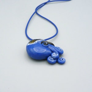 Time Nautilus Necklace, Polymer Clay Jewelry image 3