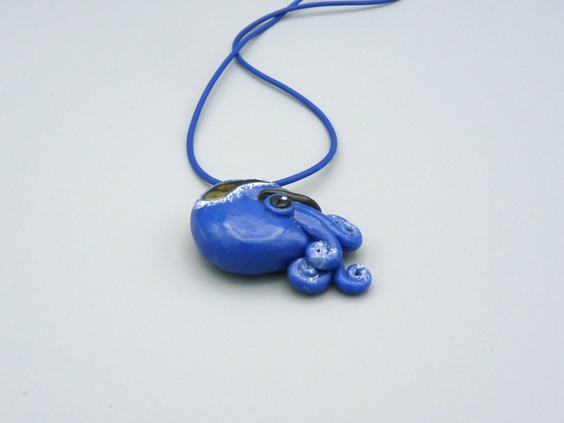 Time Nautilus Necklace, Polymer Clay Jewelry image 3