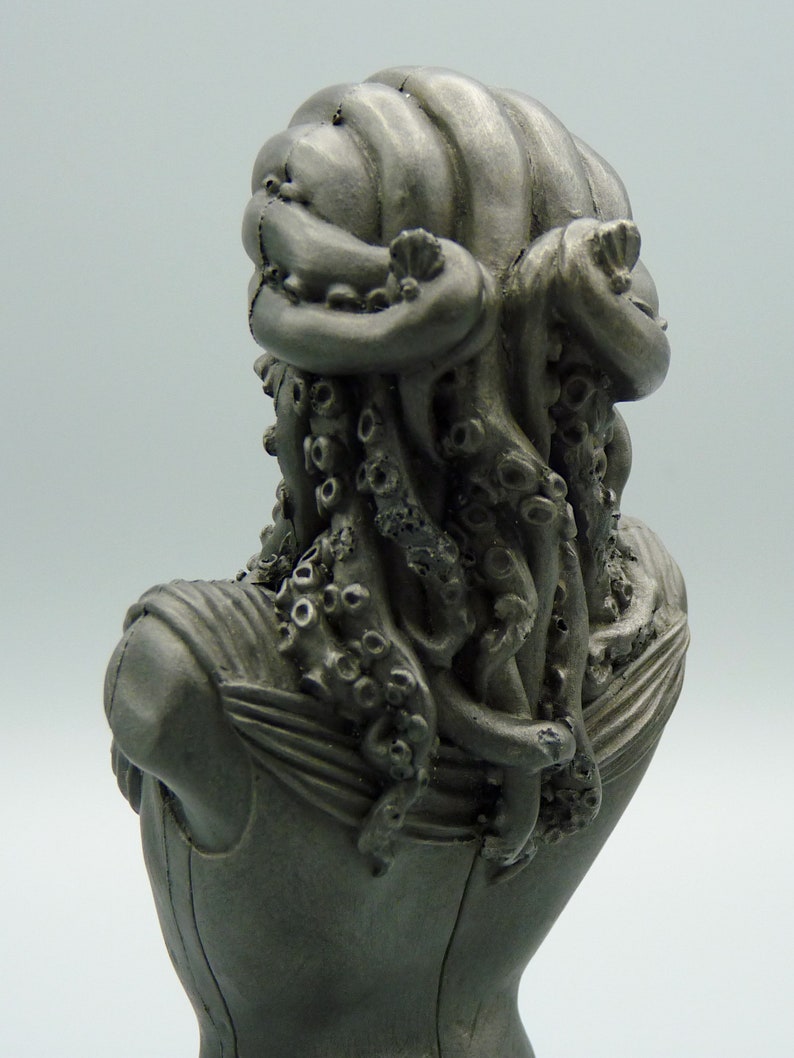 Lady of Innsmouth Cthulhu Mythos Sculpture in Cold Cast Aged Steel image 10