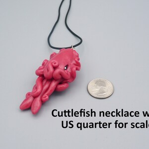 Brass Steampunk Cuttlefish Necklace, Clockwork Cephalopod Jewelry image 6
