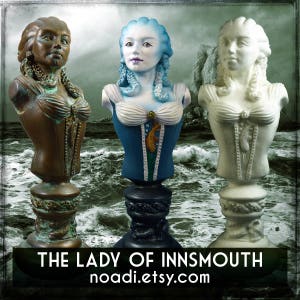 Lady of Innsmouth Cthulhu Mythos Sculpture in Cold Cast Bronze image 10