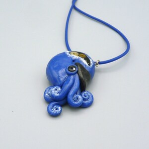 Time Nautilus Necklace, Polymer Clay Jewelry image 4