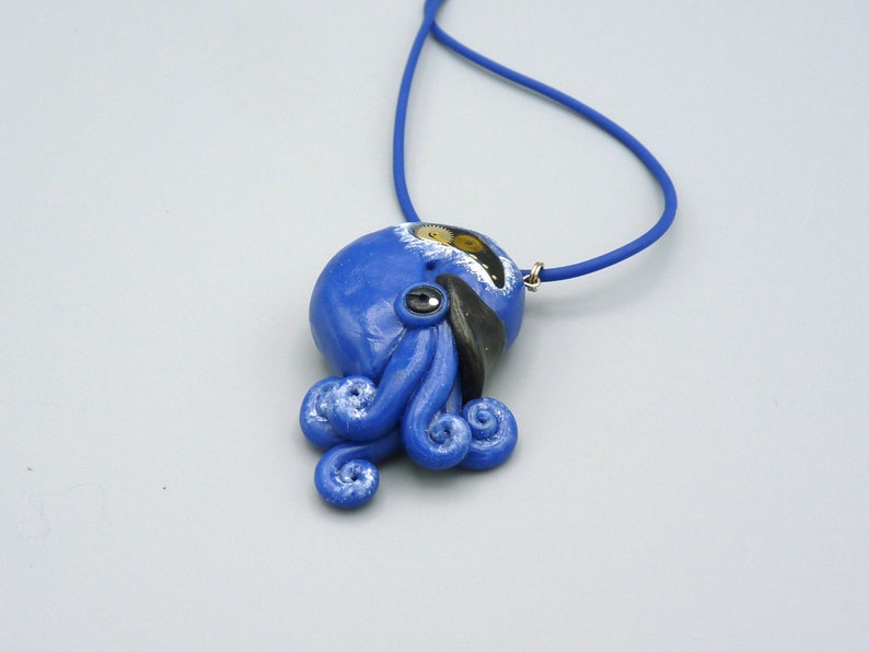 Time Nautilus Necklace, Polymer Clay Jewelry image 4