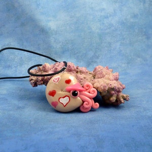 Nautilus Love Necklace, Kawaii Handmade Polymer Clay Jewelry