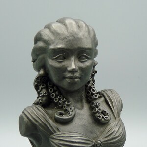 Lady of Innsmouth Cthulhu Mythos Sculpture in Cold Cast Aged Steel image 9