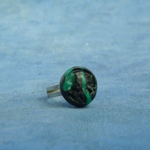 Marmeren Cthulhu Ring, Polymer Clay Lovecraft sieraden jade