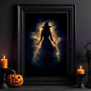 Halloween Witch Wall Art Instant Download Poster Print, Witch Decor, Halloween Party Decor, Witchcraft Wall Art, Witchcore Aesthetic Print