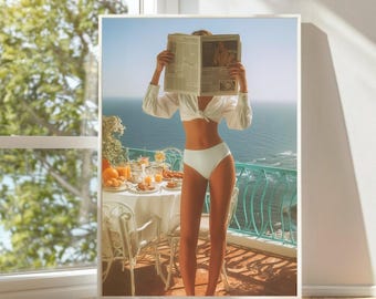 Fashion Magazine Poster Trendy Fashion Print Old Money Aesthetic Art Luxury Designer Wall Decor Minimalist Chic 70s Style Printable Wall Art