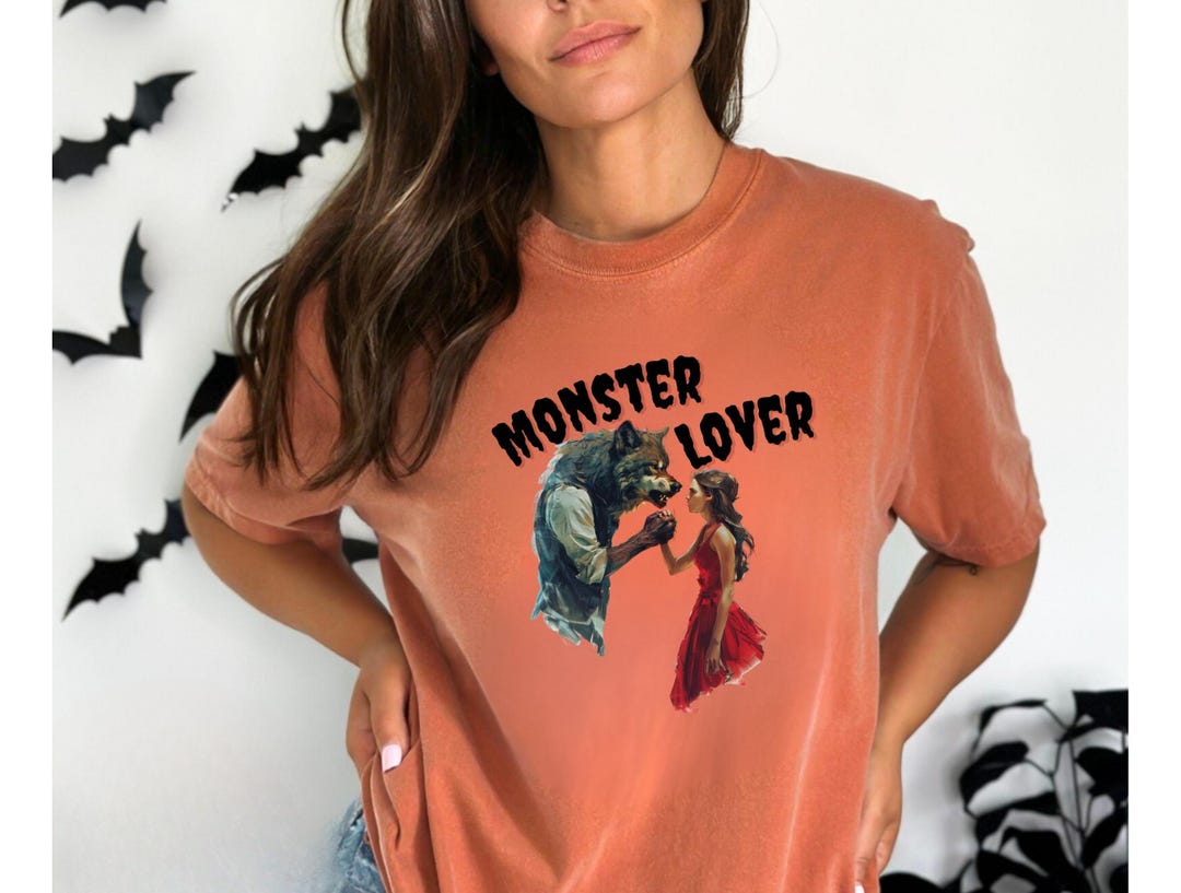 Vintage Halloween Monster Lover Tshirt Spooky Romance Tee Etsy