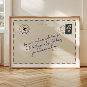 Retro Postcard Affirmation Print: Inspirational Wall Art Gift