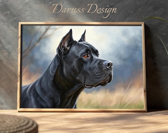 Cane Corso-hondenportret: Loyal Guardian digitaal schilderen (digitale download)
