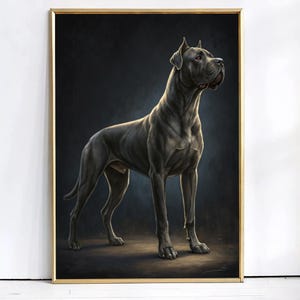 Large and Powerful Cane Corso - Real Large Dog Breed | Home Decor | Gift for Cane Corso Owners | Mastiff Lovers Illustration - Guard Dogs