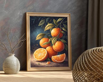 Orange Tree Art Print: citrusbotanisch stilleven (digitale download)