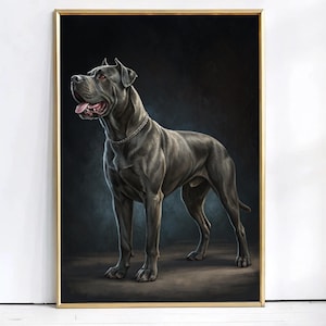 Cane Corso Dog Art Print: Realistic Italian Mastiff Portrait (Digital Download)