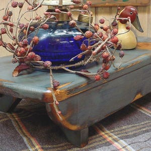 Primitive  Wood Table Top Bench Stool Riser  - designed by JIM