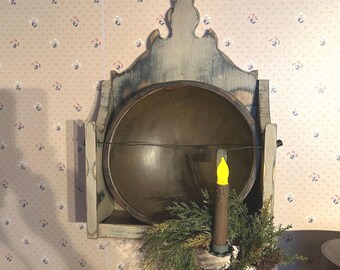 Range-assiettes Colonial - Bois rustique primitif