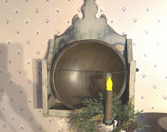 Range-assiettes Colonial - Bois rustique primitif