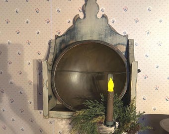 Range-assiettes Colonial - Bois rustique primitif