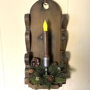 Candle Shelf Primitive Colonial     7&quot; W x 4 3/4&quot; D x 14 T&quot;