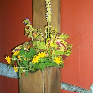 Primitive Country Wood Door Box or Wall Box - 5 1/2&quot; wide x 3 3/4&quot; deep x 22&quot; tall