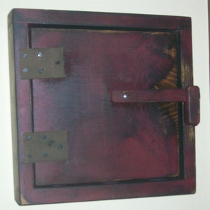 Early Colonial Farmhouse Early American Primitive 2&quot; Profile Wood Thermostat, Door Bell, Control Box cover 9 1/2&quot; x 2&quot; x 9 1/2&quot; wax finish