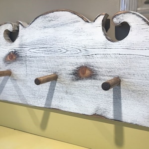 Colonial Shaker 3-peg Peg Rack Primitive Farmhouse Antique Wood Wall